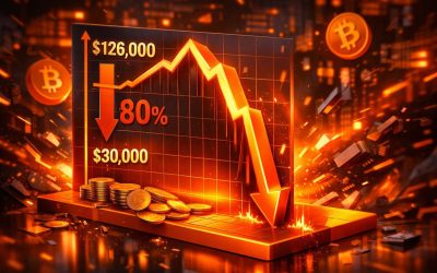 analyse du 9 avril sur la possible chute brutale du bitcoin, après un pic à 126 000 $, envisageant une baisse de 80 % jusqu'à 30 000 $.